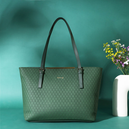 Classic Textured Tote Bag By Woomenly
